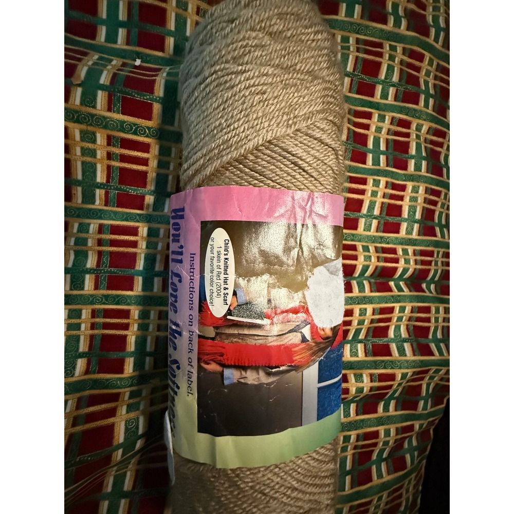 Vintage TMA Inc No Dye Lot Yarn 4 Ply Coffee Brown S5-2057 5oz Made in USA